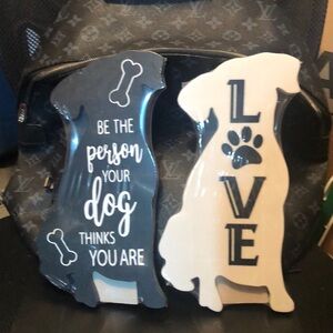 Stand up dog plaques